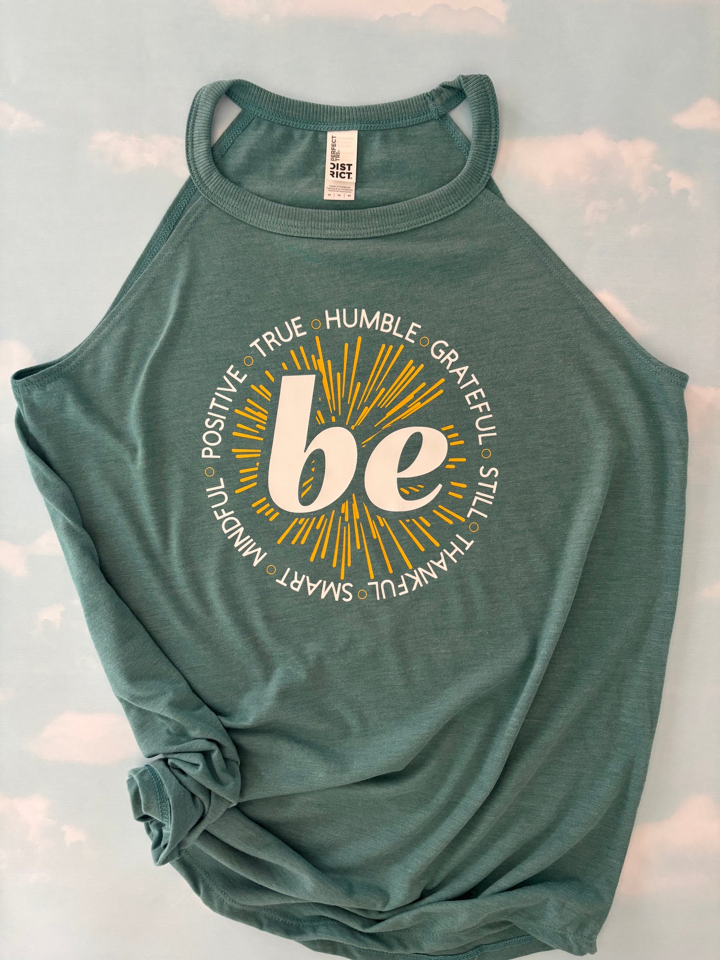 Be Kind Positive Grateful Mindful Tank Top – Inspirational Rocker Workout Shirt for Women