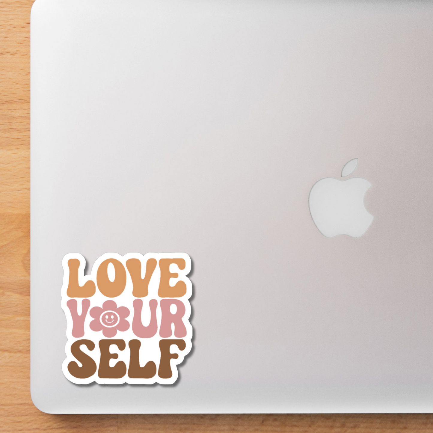Retro Love Your Self 3" Laminated Sticker Decal for Laptops Phones | Hippie | Sticker Collector | Peace Love Happiness | Self Love
