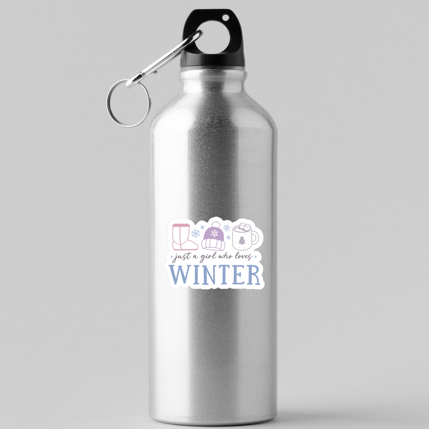 Just A Girl Who Loves Winter | Laminated Sticker Decal for Laptops Phones | Sticker Collecter | Winter Lover | Love Winter | Cold Weather