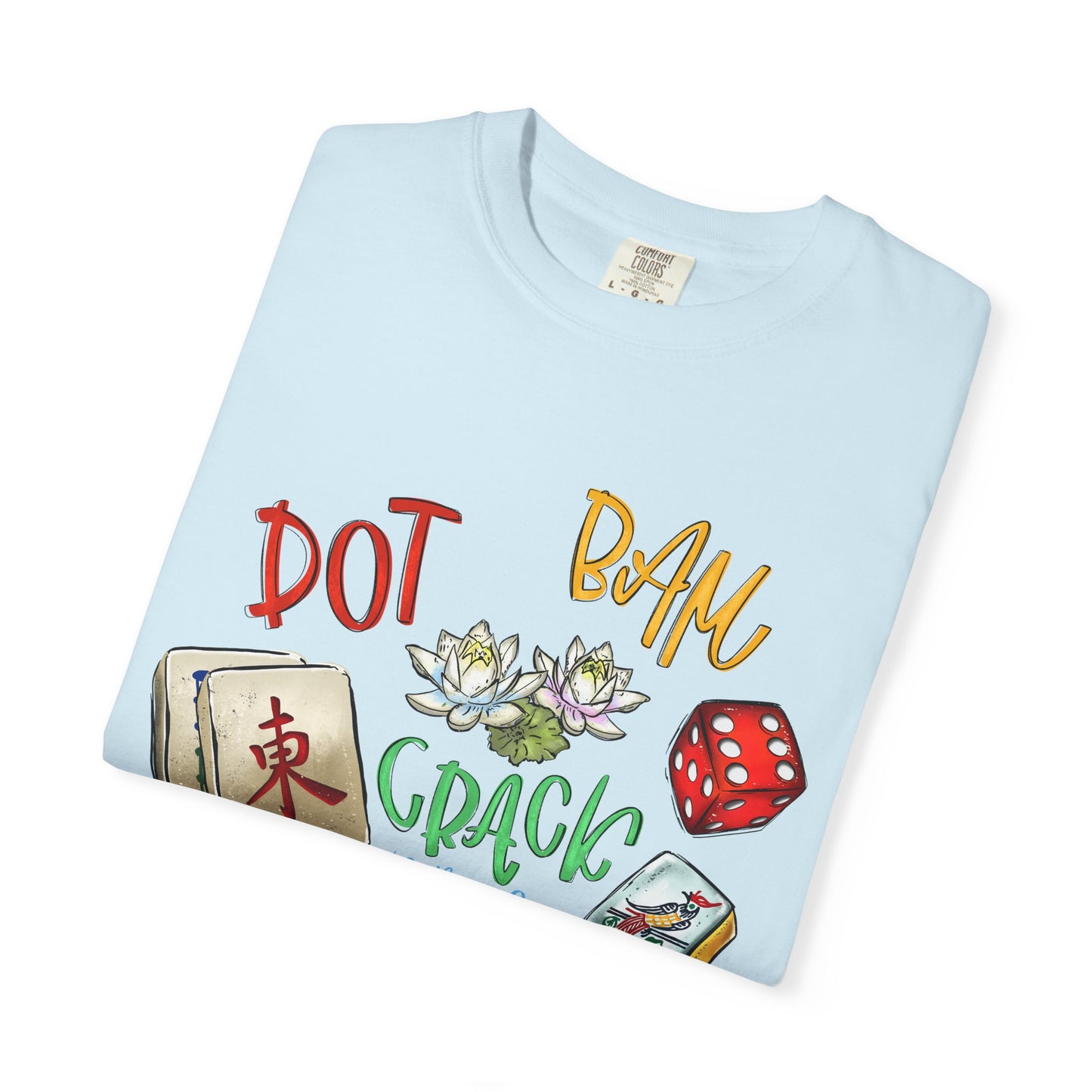 Mahjong Tiles Graphic T-Shirt — Dot Bam Crack Mahjong Design