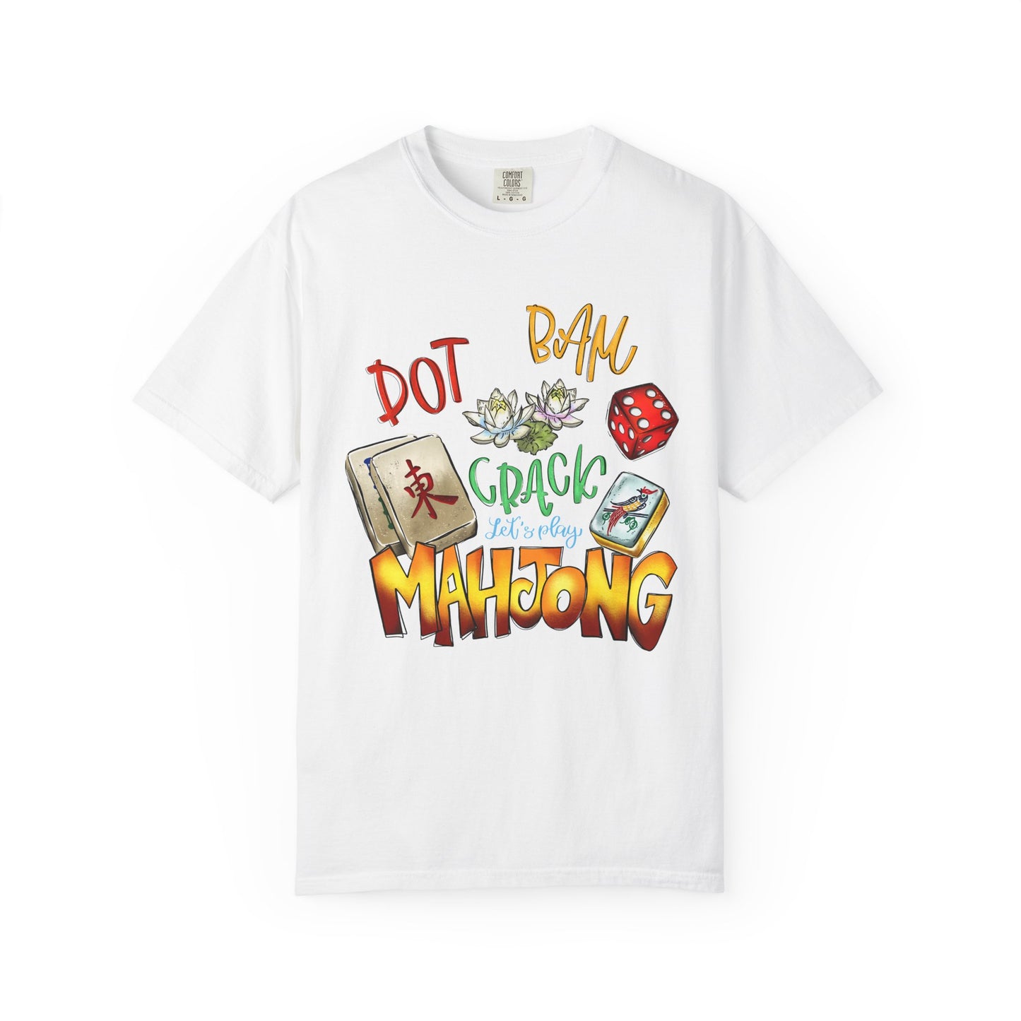 Mahjong Tiles Graphic T-Shirt — Dot Bam Crack Mahjong Design
