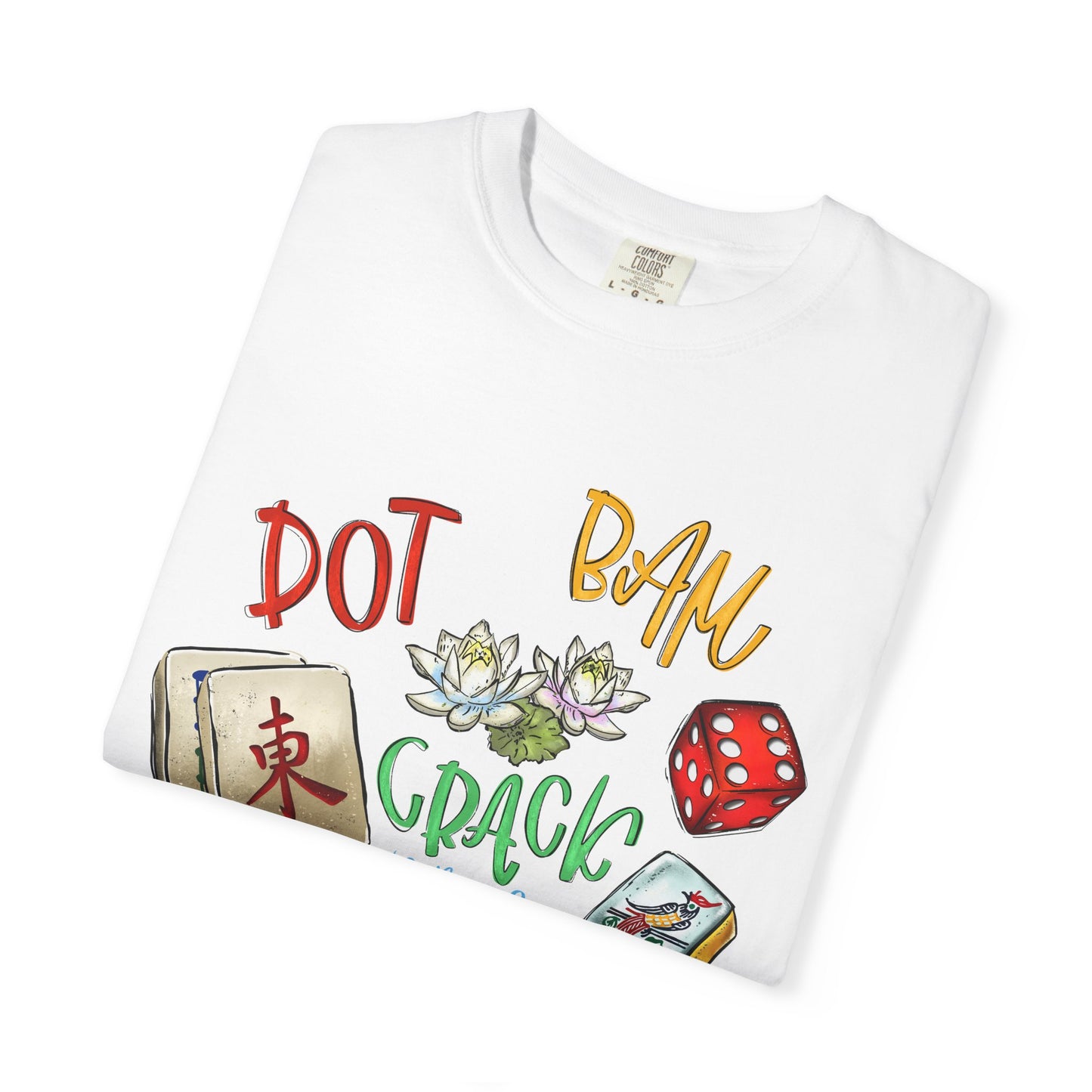 Mahjong Tiles Graphic T-Shirt — Dot Bam Crack Mahjong Design