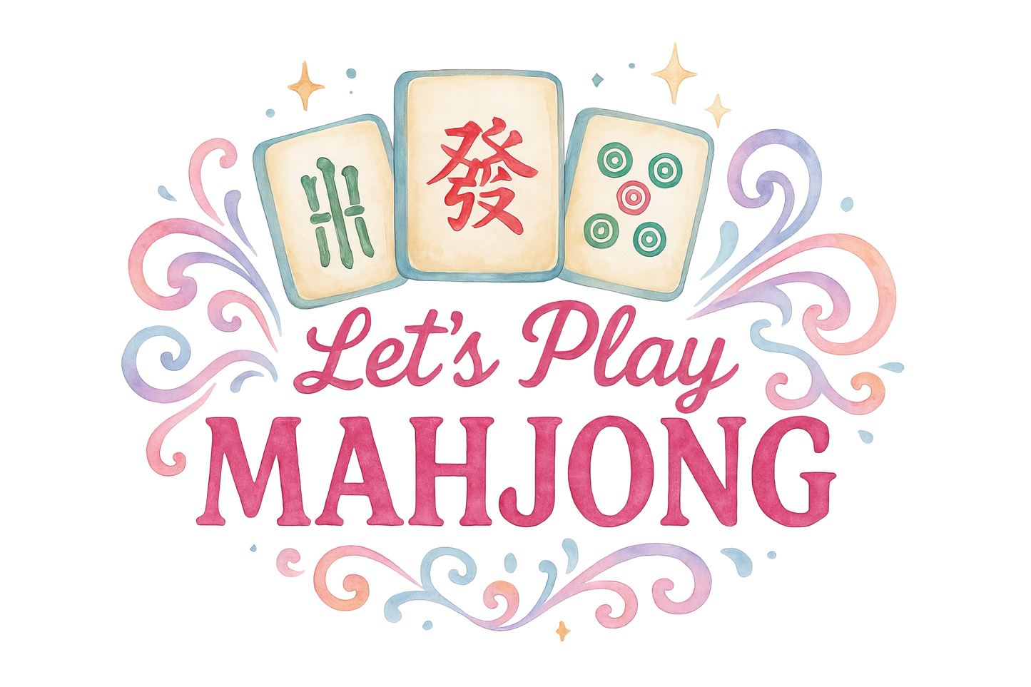 Let's Play Mahjong Decorative Pillow — Mahjong Tile Square Throw Pillow
