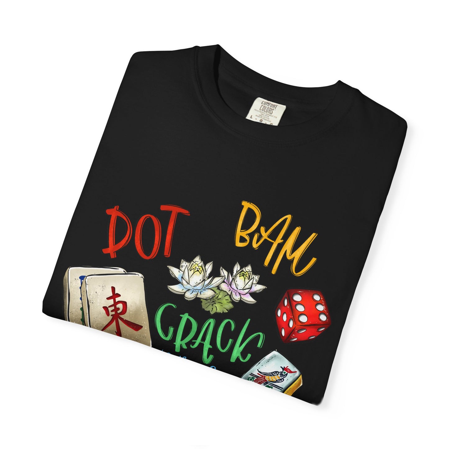 Mahjong Tiles Graphic T-Shirt — Dot Bam Crack Mahjong Design