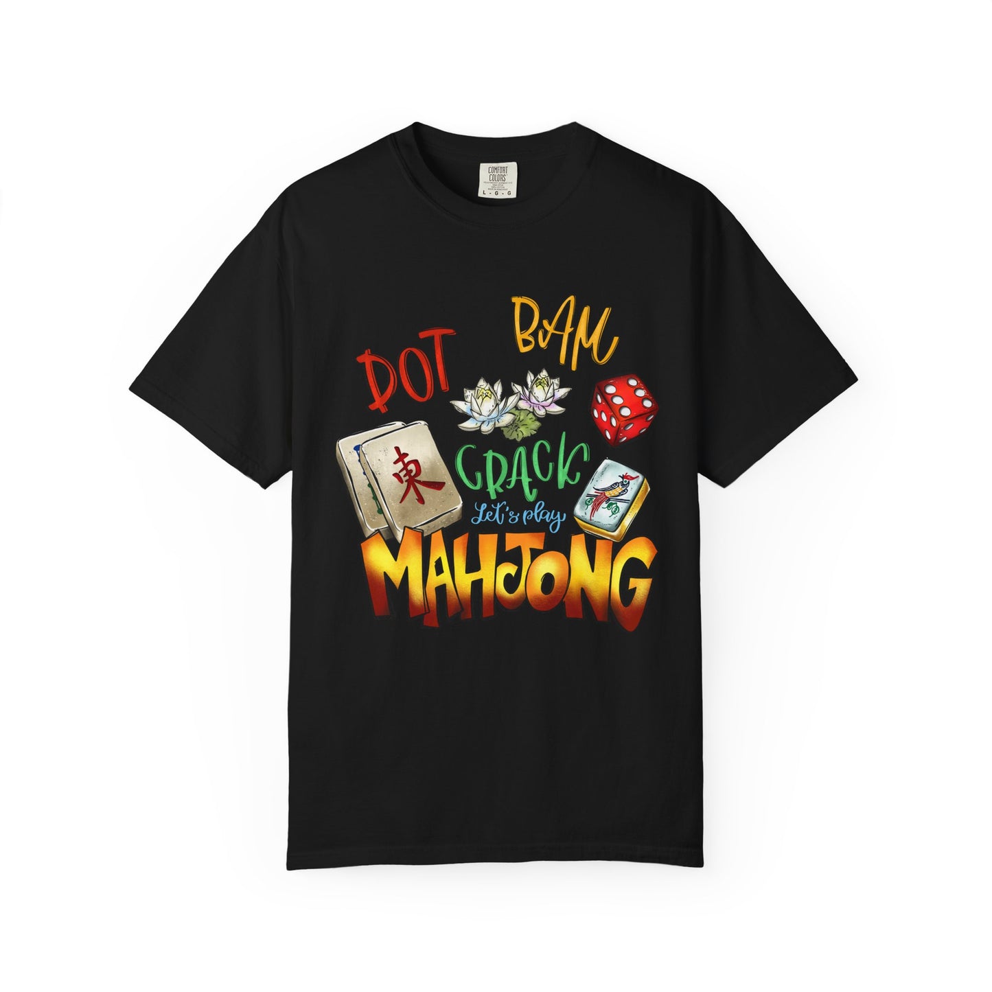 Mahjong Tiles Graphic T-Shirt — Dot Bam Crack Mahjong Design