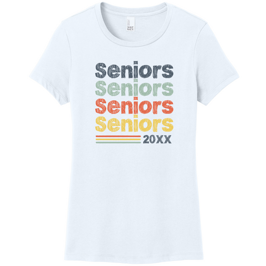 Retro Seniors T-Shirt – Vintage Class Pride Tee for Graduating Seniors Fitted Tee Shirt