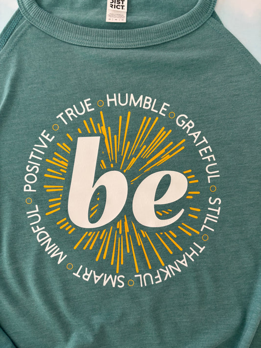 Be Kind Positive Grateful Mindful Tank Top – Inspirational Rocker Workout Shirt for Women