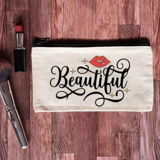 Beautiful Canvas Makeup Bag