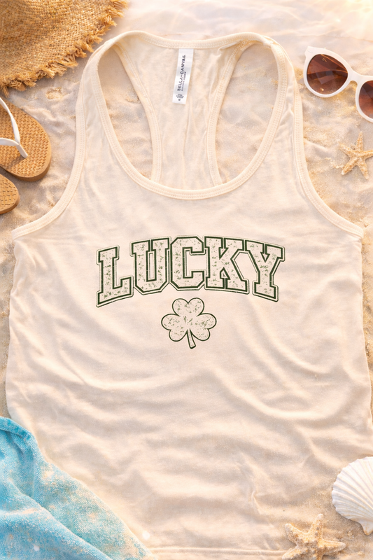 Lucky Shamrock Racerback Tank – Women’s Lightweight Summer Tank