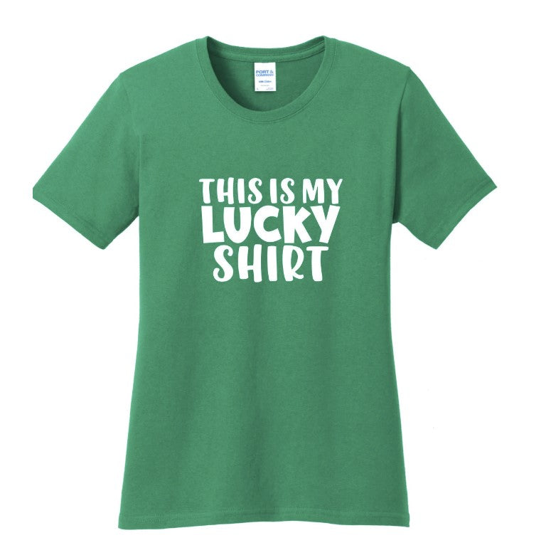 Green St Patrick’s Day Shirt | This is My Lucky Shirt | St. Patty’s Day | Funny T-Shirt | Irish Shirt | Shamrocks