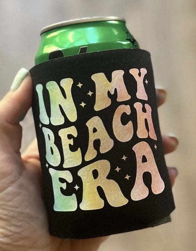 In My Beach Era Can Koozie  | Beer Can Cooler | Beverage Chiller | Cozie | Soda Can Cooler | Coozi