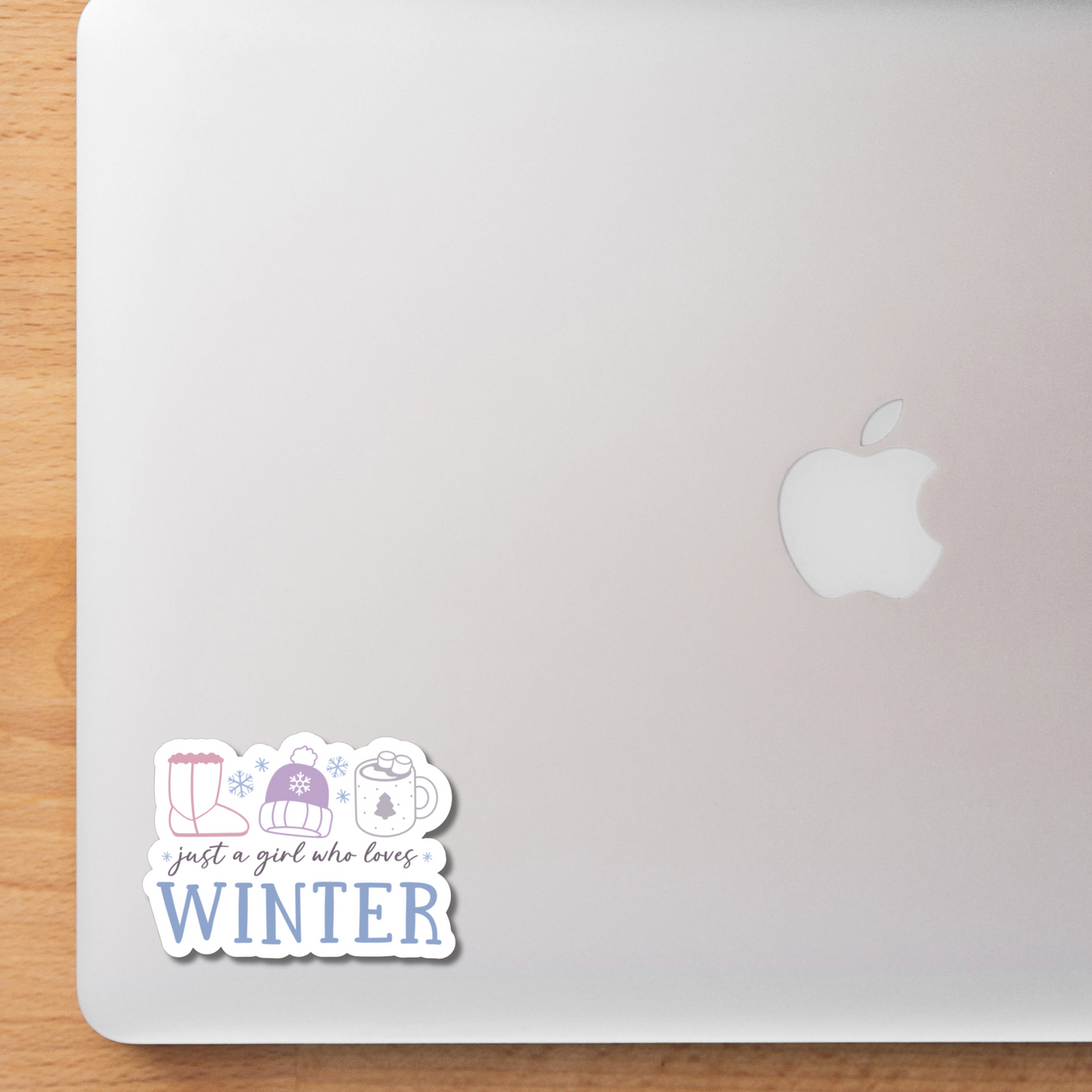 Just A Girl Who Loves Winter | Laminated Sticker Decal for Laptops Phones | Sticker Collecter | Winter Lover | Love Winter | Cold Weather